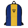 Sac à dos drapeau barbade polyester léger fermeture éclair
