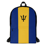 Sac à dos drapeau barbade polyester léger fermeture éclair