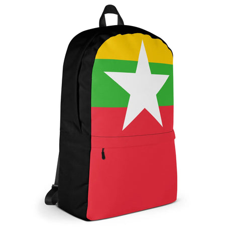 Sac à dos drapeau birmanie polyester fermeture éclair robuste