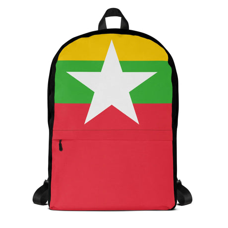 Sac à dos drapeau birmanie polyester fermeture éclair robuste