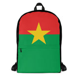 Sac à dos drapeau burkina faso polyester fermeture éclair