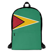 Sac à dos drapeau guyana polyester fermeture éclair solide