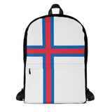 Sac à dos drapeau îles féroé polyester léger résistant