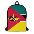 Sac à dos drapeau mozambique polyester fermeture éclair