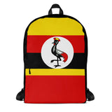 Sac à dos drapeau ouganda polyester résistant fermeture éclair