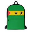 Sac à dos drapeau sao tomé-et-principe polyester résistant
