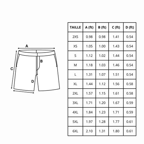 Short de bain brunei tissu léger et doublure intérieure douce