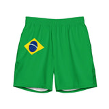 Short de bain drapeau brésil tissu léger séchage rapide