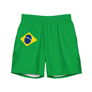 Short de bain drapeau brésil tissu léger séchage rapide