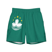 Short de bain drapeau macao tissu léger sèchent rapidement