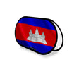 Support publicitaire ovale cambodge léger facile à installer