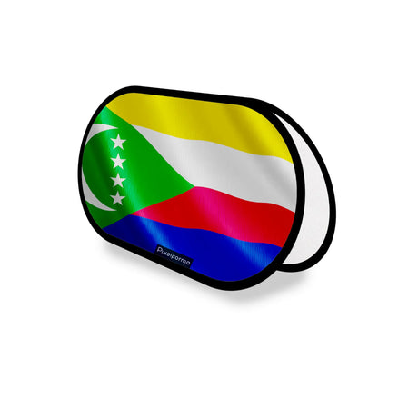 Support publicitaire ovale comores léger facile à installer