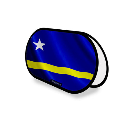 Support publicitaire ovale curaçao léger facile à installer