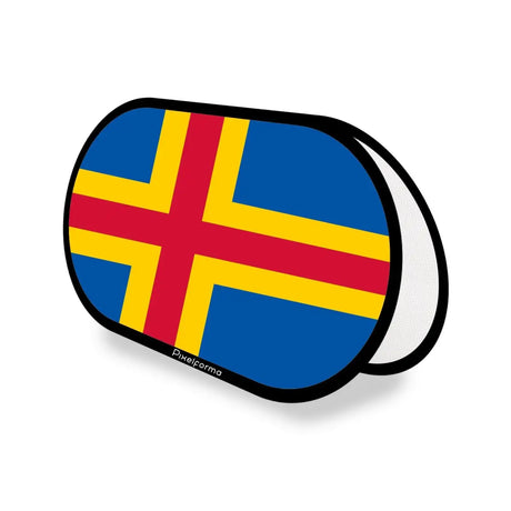 Support publicitaire ovale drapeau åland en polyester - pixelforma