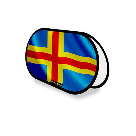 Support publicitaire ovale drapeau åland léger facile à poser