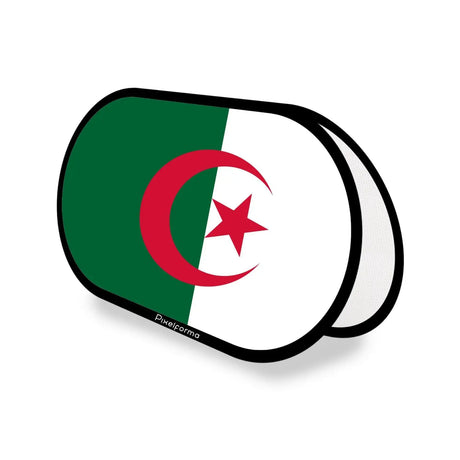 Support publicitaire ovale drapeau algérie en polyester - pixelforma