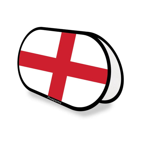 Support publicitaire ovale drapeau angleterre en polyester - pixelforma