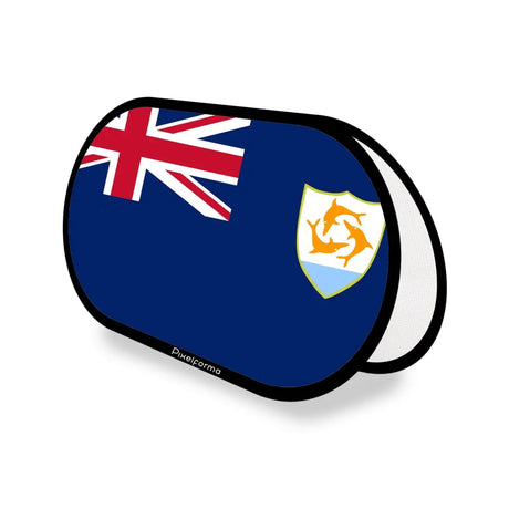Support publicitaire ovale drapeau anguilla en polyester - pixelforma