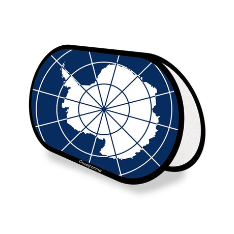 Support publicitaire ovale drapeau antarctique en polyester - pixelforma