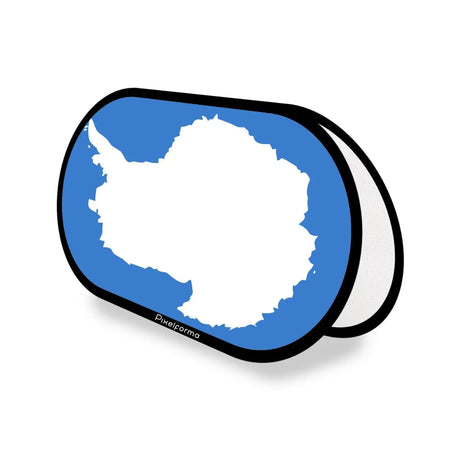 Support publicitaire ovale drapeau antarctique en polyester - pixelforma