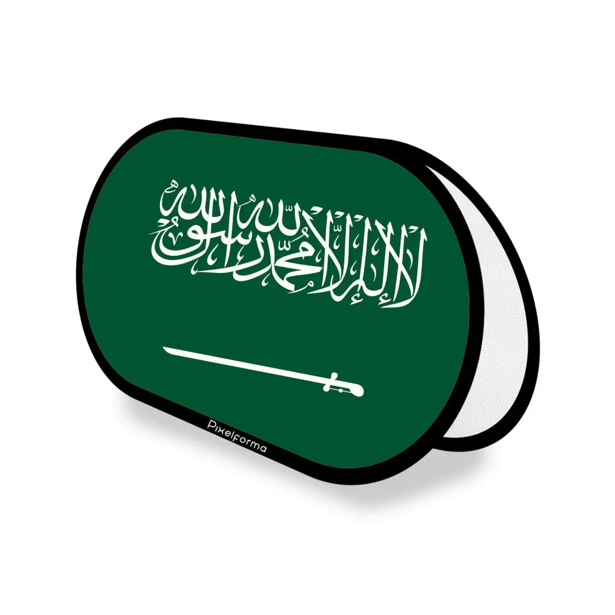 Support publicitaire Ovale Drapeau Arabie saoudite en Polyester - Pixelforma 