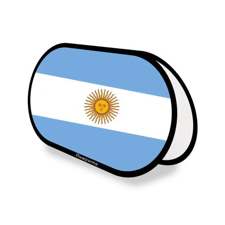 Support publicitaire ovale drapeau argentine en polyester - pixelforma