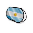 Support publicitaire ovale drapeau argentine léger à installer