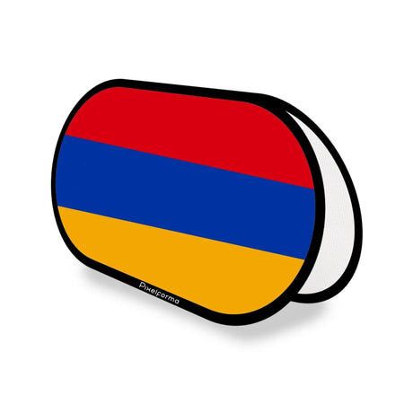 Support publicitaire ovale drapeau arménie en polyester - pixelforma