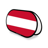 Support publicitaire ovale drapeau autriche en polyester - pixelforma