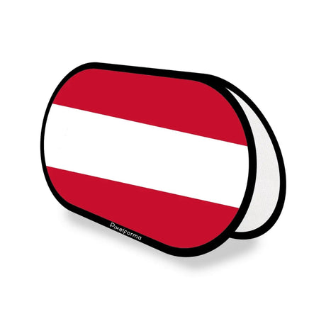 Support publicitaire ovale drapeau autriche en polyester - pixelforma