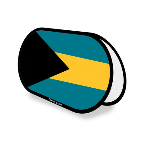 Support publicitaire ovale drapeau bahamas en polyester - pixelforma