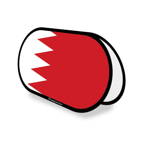 Support publicitaire ovale drapeau bahreïn en polyester - pixelforma