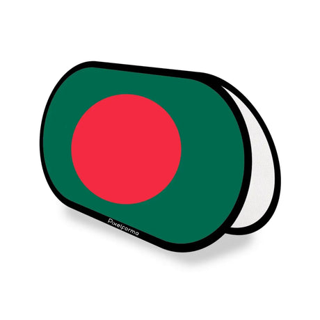 Support publicitaire ovale drapeau bangladesh en polyester - pixelforma