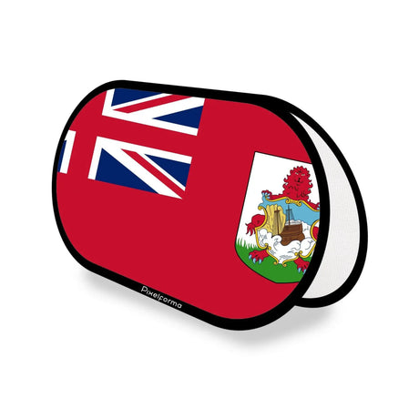 Support publicitaire ovale drapeau bermudes en polyester - pixelforma