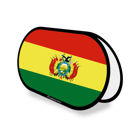 Support publicitaire ovale drapeau bolivie en polyester - pixelforma
