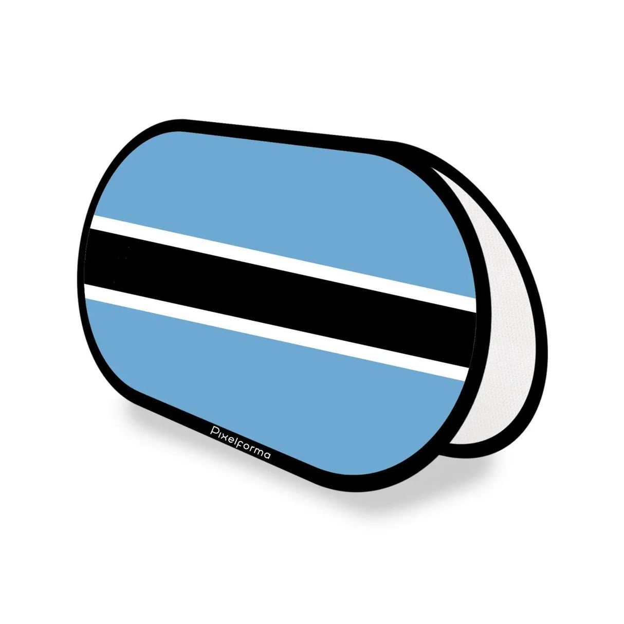 Support publicitaire ovale drapeau botswana en polyester - pixelforma