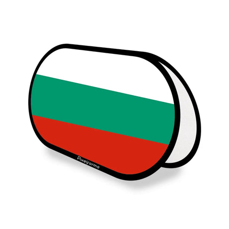 Support publicitaire ovale drapeau bulgarie en polyester - pixelforma