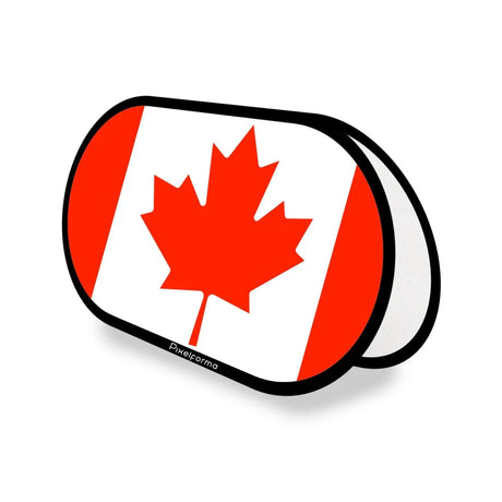 Support publicitaire ovale drapeau canada en polyester - pixelforma
