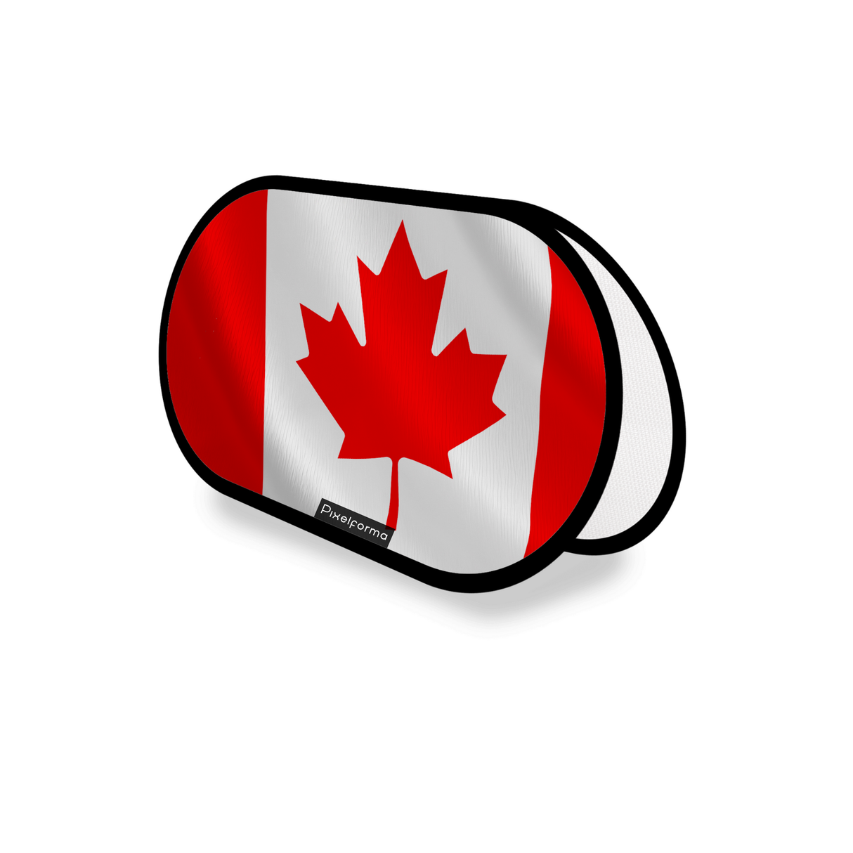 Support publicitaire ovale drapeau canada en polyester - pixelforma