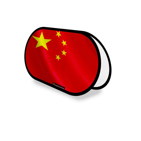 Support publicitaire ovale drapeau chine en polyester - pixelforma