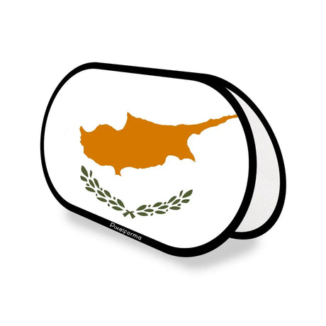 Support publicitaire ovale drapeau chypre en polyester - pixelforma