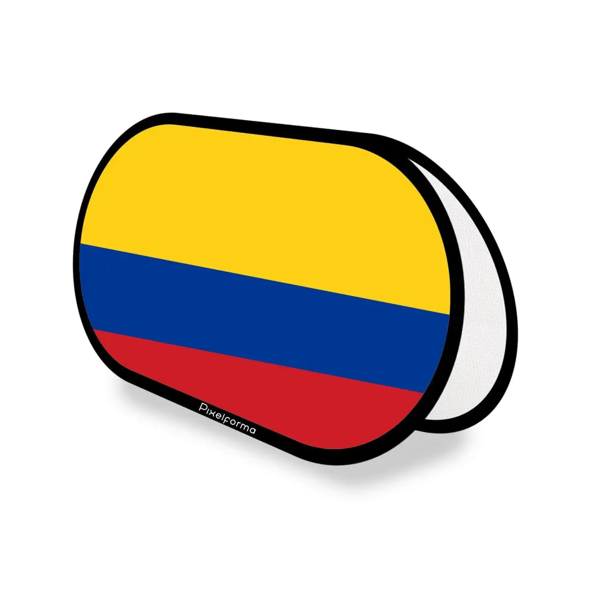 Support publicitaire Ovale Drapeau Colombie en Polyester - Pixelforma 