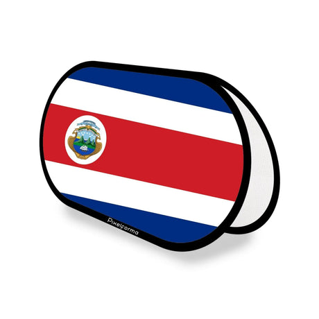 Support publicitaire ovale drapeau costa rica en polyester - pixelforma