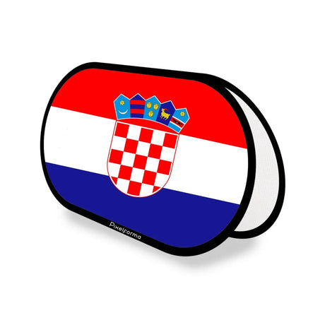 Support publicitaire ovale drapeau croatie en polyester - pixelforma