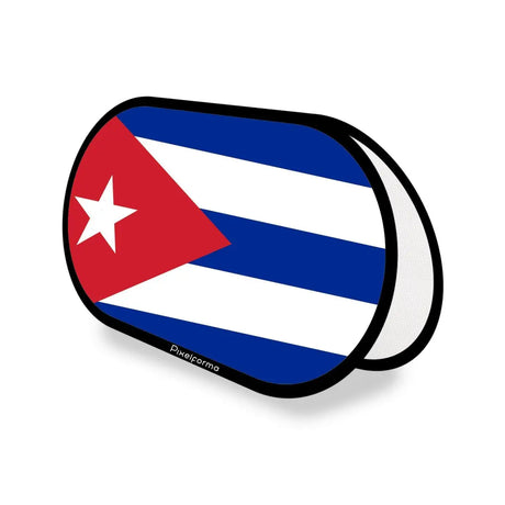 Support publicitaire ovale drapeau cuba en polyester - pixelforma