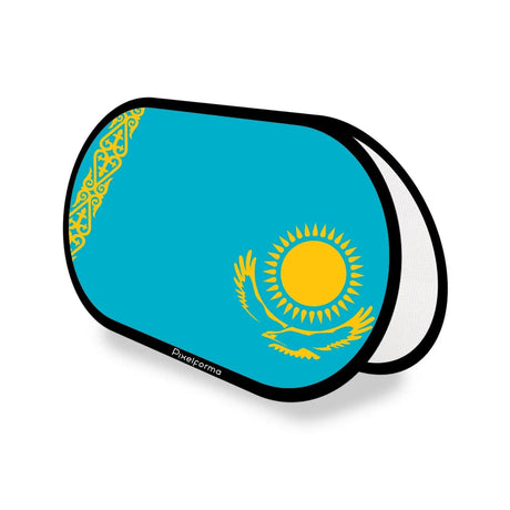 Support publicitaire ovale drapeau de kazakhstan en polyester - pixelforma