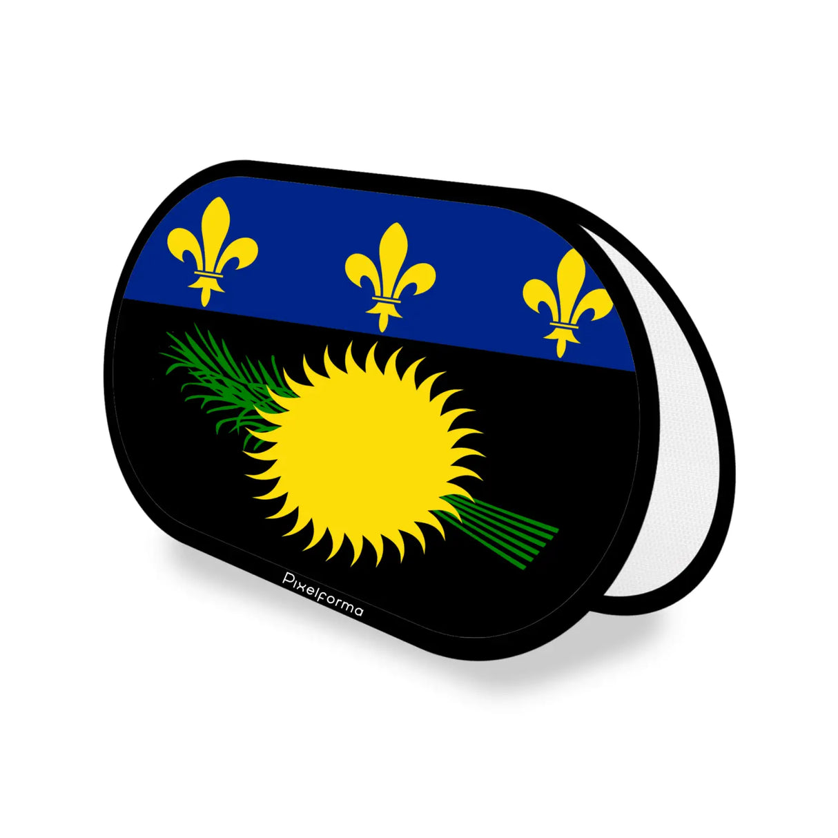 Support publicitaire ovale drapeau de la guadeloupe - pixelforma