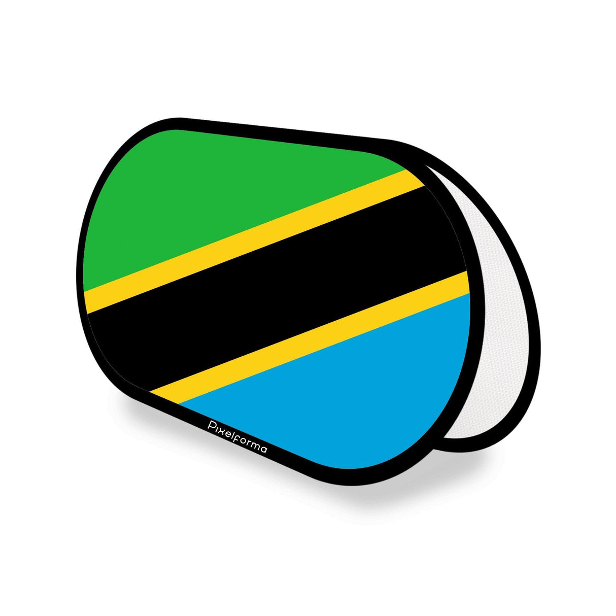 Support publicitaire ovale Drapeau de la Tanzanie - Pixelforma