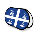 Support publicitaire ovale drapeau de martinique en polyester - pixelforma