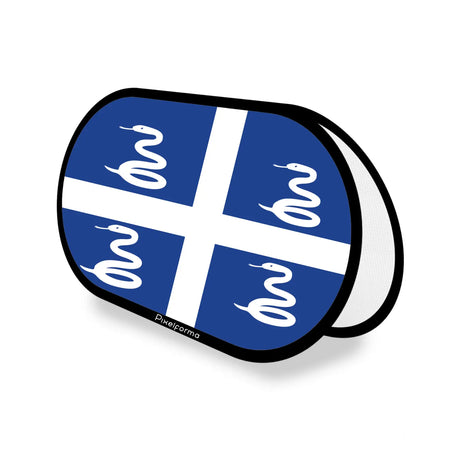 Support publicitaire ovale drapeau de martinique en polyester - pixelforma
